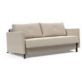 Innovation Living Schlafsofa Cubed mit Armlehnen Stoff Sand Grey 160 cm