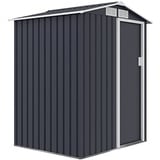 Grindi - Gartenhaus aus Metall, Wetterfest für Rad- & Gartengeräte, Geräteschuppen Mülltonnenbox Fahrradgarage Gartenhaus Gartenschrank - 1,95 m2, 150x130x186, Grau - Tilia