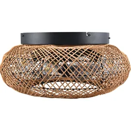 rl live your light Lillesand 1 Stk. Deckenventilator mit Beleuchtung Ø 50 cm H: 21,5 cm schwarz/braun