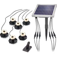 Esotec Solar Über- Und Unterwasserstrahler, 6 Spots Warmweiß, Ip68, 101403