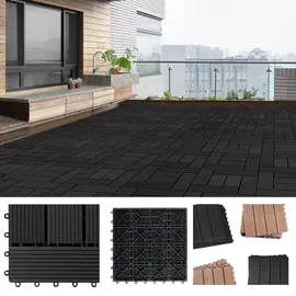 CASARIA WPC Fliesen 66er-Set Mosaik Anthrazit