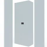 BISLEY Universal Flügeltürenschrank abschließbar - Stahlschrank mit 3-Punkt-Schloss & Flügeltüren - Aktenschrank aus Metall mit 4 Fachböden für 5