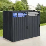 Home Deluxe Cubo für 2 Tonnen 80 x 80 x 122 cm anthrazit