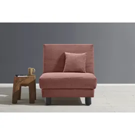 Ell + Ell Sessel Enny Polyester 85 x 90 x 100 cm rot mit Rollen