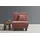 Ell + Ell Sessel Enny Polyester 85 x 90 x 100 cm rot mit Rollen