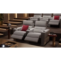 Stoff 2 Sitzer Couch BARI mit Sitztiefenverstellung Relaxsofa - Grau