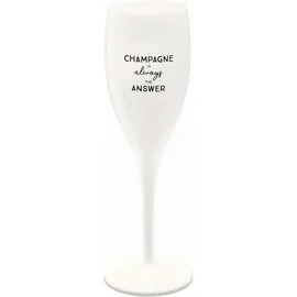 Koziol Sektglas 100 ml mit Druck Cheers No. 1 Champagne IS THE ANSWER,