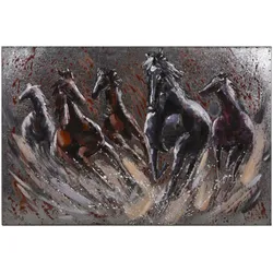 Wandbild Wanddekoration 3D Metallbild Fury 120 x 80 cm