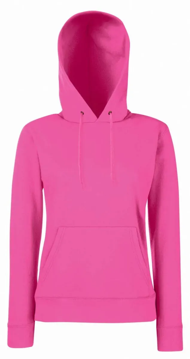 Fruit of the Loom Damen Classic Hooded Sweat Lady-Fit Hoodie 62-038-0 fuchsia M