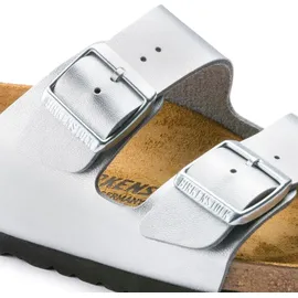 Birkenstock Arizona Birko-Flor schmal silber 37