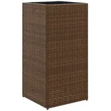 vidaXL Pflanzkübel Braun 40x40x80 cm Poly Rattan 2099938