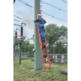 Günzburger Vollkunststoff Schiebeleiter 2 x 10 Sprossen (36110)