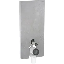 Monolith Sanitärmodul für Stand-WC, 114 cm, Frontverkleidung aus Steinzeug: Steinzeug Betonoptik, Aluminium