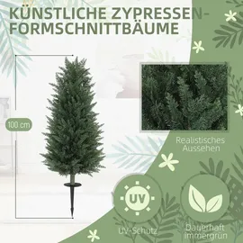 Homcom Künstliche Zypresse 2er-Set