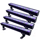 SATISFIRE UV50LED BAR 4er Set - 9x3W Schwarzlicht Bar - Metallgehäuse schwenkbar