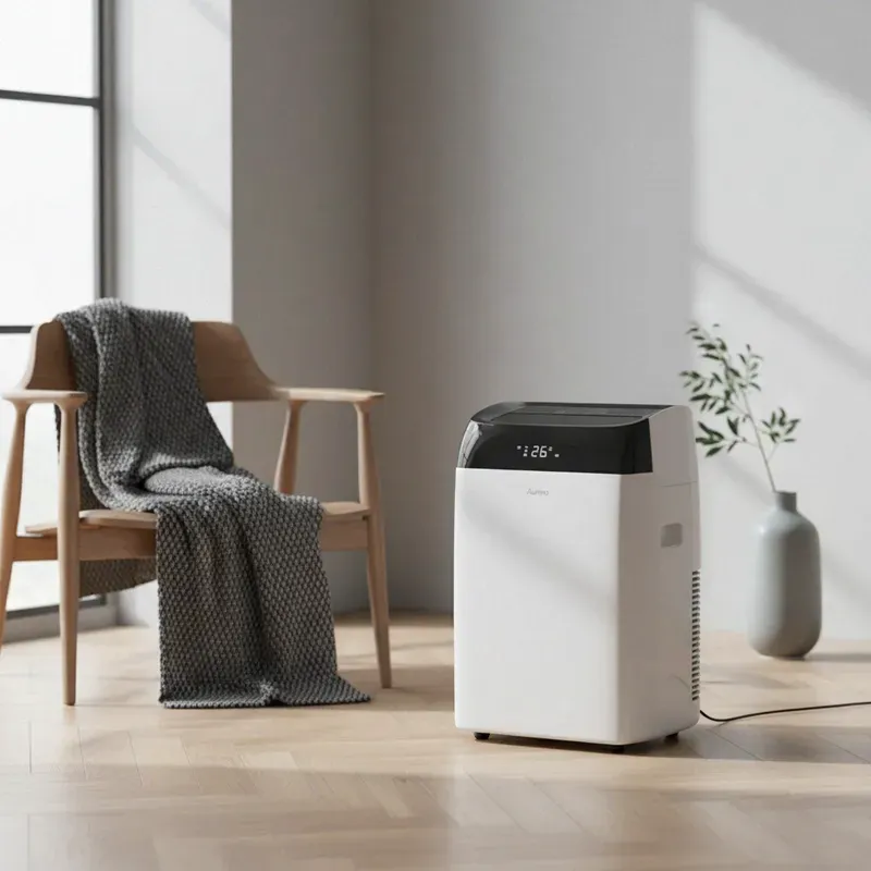 Daitsu APD 12FCX Mobile Klimaanlage 12000 BTU mit WLAN, Kühlen & Heizfunktion mit Wärmepumpe, 4-in-1 Klimaanlage, Luftentfeuchter, Heizung, Ventilator mit Timer, Schlafmodus