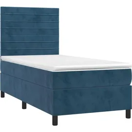 vidaXL Boxspringbett 100 x 200 cm Dunkelblau
