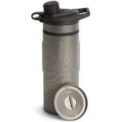 Grayl Titanium Geopress Wasserfilterflasche + Cook Lid covert black (hardware-hardware)