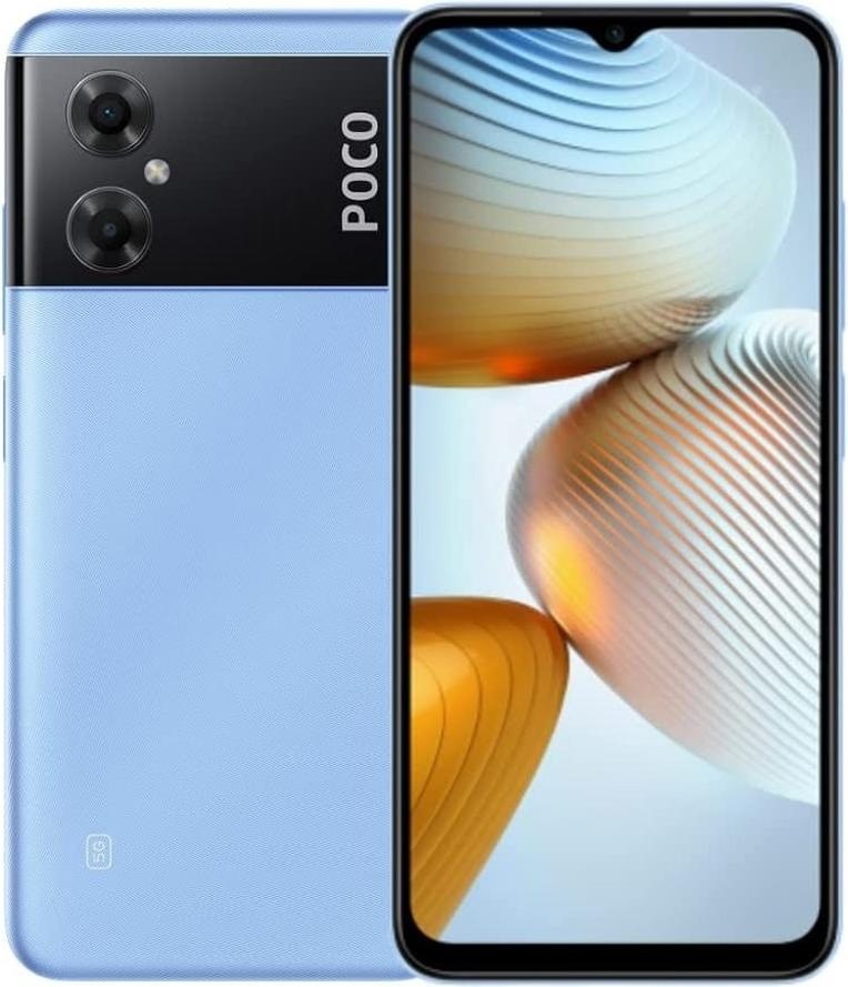 Xiaomi Poco M4 (128 GB, Blau, 6.58", Dual SIM, 13 Mpx, 5G), Smartphone, Blau