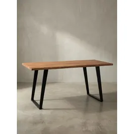 KADIMA DESIGN Executive Desk 200 x 76 x 100 cm goldbraun-schwarz