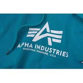 Alpha Industries Basic Cos Kapuzenpullover Blue Lagoon L