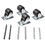Startech StarTech.com Heavy Duty Casters for Server Racks/Cabinets, Set of 4 Universal M6 2-inch Swivel Caster Kit, 45x75mm Patte