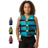 MESLE Schwimmweste Kinder Sportsman, leichte 50N Schwimmhilfe für Mädchen & Jungs, Auftriebsweste für SUP, Kajak, Wakeboard, Wasserski, Schwimmweste Kinder 7-10 Jahre