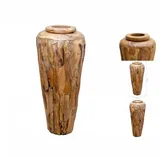 vidaXL Deko-Vase 40 x 80 cm Massivholz Teak