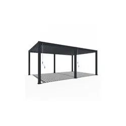 Weide Deluxe Plus Pergola | Aluminium Lamellendach | 4 x 6 M | anthrazit | Pavillon freistehend