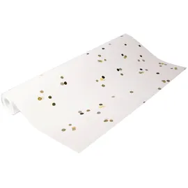 vtwonen Vliestapete Punkte/Confetti 52 cm x 10 m 1 St Weiß/Schwarz/Gold