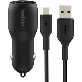 Belkin Dual USB-A KFZ-Ladeadapter 24 W Schwarz