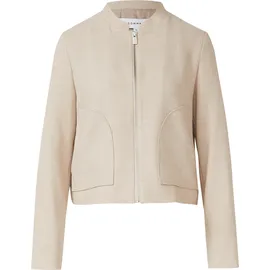 Comma, Strukturierte Jacke mit aufgesetzten Taschen Beige 36