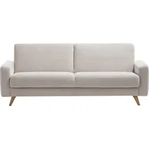 exxpo - sofa fashion 3-Sitzer Samso, elegant und bequem, aktueller Cord Bezug, Kippcouch, hochwertige Verarbeitung, Schlafsofa inkl. Bettfunktion und Bettkasten beige