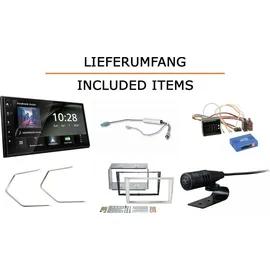 JUST SOUND best choice for caraudio DMX5023DABS Autoradio Einbauset für Opel Corsa D Champagner mit Bluetooth, USB, DAB, Touchscreen