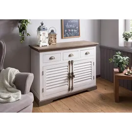 MASSIVMOEBEL24.DE Sideboard 120 x 90 x 45 cm Weiß