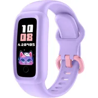 Fitness Tracker Uhr für Kinder, Fitnessuhr mit Schrittzähler, Pulsuhr, Aktivitätstracker, Kalorienzähler und Schlafmonitor, IP68 Wasserdicht Ki... - Violett