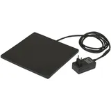 Kerbl Gummi-Heizplatte 24x24x0,7 cm (für Kleintiere und Geflügel, 18W, schwarz