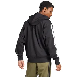 adidas Essentials 3-Streifen Kapuzensweatjacke Herren Schwarz/Weiß 4XL