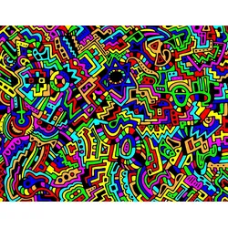 Fototapete PAPERMOON "Bunte Zusammenfassungen", bunt, B:2,5m L:1,9m, Vlies, Tapeten