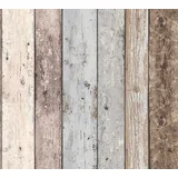 A.S. Création Vliestapete (Braun/Blau/Beige, Holzoptik, 10,05 x 0,53 m)