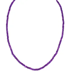 Kette ohne Anhänger FIRETTI "Schmuck Geschenk Silber 925 Halsschmuck Halskette Amethyst" Gr. 45, bunt (silberfarben, lila), Halsketten, Damen, 45, Silber 925 (Sterlingsilber), B: 4mm, Made in Germany - mit Amethyst, B:4mm