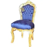 Casa Padrino Barock Esszimmerstuhl Royalblau Gold