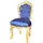 Casa Padrino Barock Esszimmerstuhl Royalblau Gold