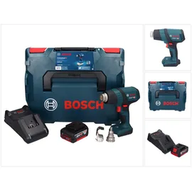 Bosch Professional Akku Heissluftgebläse 18 V 300° C / 500° C + 1x Akku 5,0 Ah + Ladegerät + L-Boxx