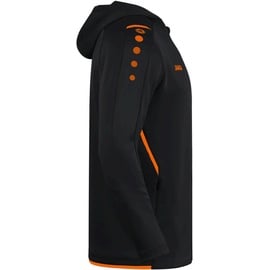 Jako Herren Kapuzenjacke Challenge Schwarz/Neonorange, XXL