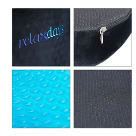 Relaxdays Ergonomisches Sitzkissen 40 x 40 cm Schwarz