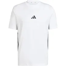 adidas Essentials 3-Streifen Single Jersey Kurzarm-T-Shirt White / Black M