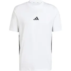 adidas Essentials 3-Streifen Single Jersey Kurzarm-T-Shirt White / Black M