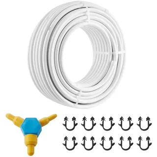 Vevor Aluverbundrohr Aluminium Mehrschichtverbundrohr 50 m Weiß PEX-Rohr Alu-Mehrschicht-Verbundrohr MV-Rohr Mehrschichtrohr Ideal für Fußbodenheizung und Heizkörper-Anbindung Alu Verbundrohr