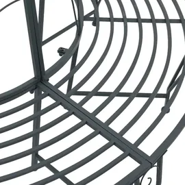 vidaXL Baumbank Ø 160 x 89 cm Grau